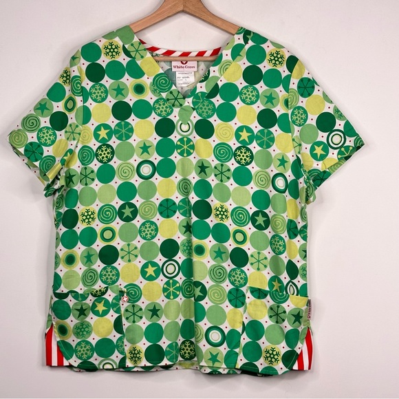 White Cross Other - White Cross Green Circle Scrub Top W/ Green Pro Scrub Pants Set